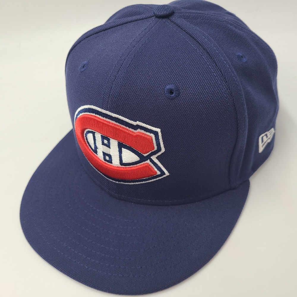 Montreal Canadiens Hat Fitted 7 5/8 New Era 59Fifty Blue Red NHL Hockey Logo Men